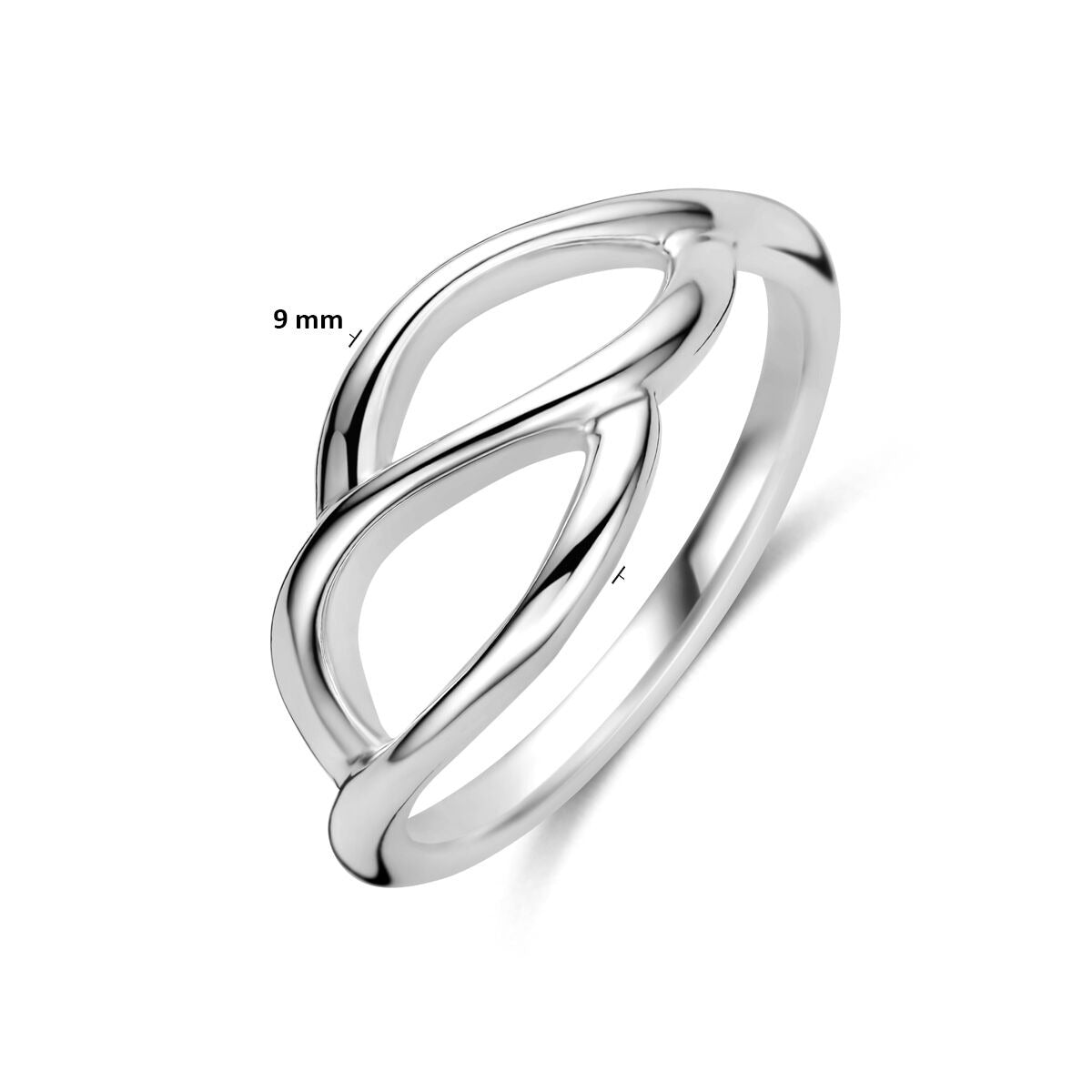 Rhodiniertes 925er Damenring aus Silber