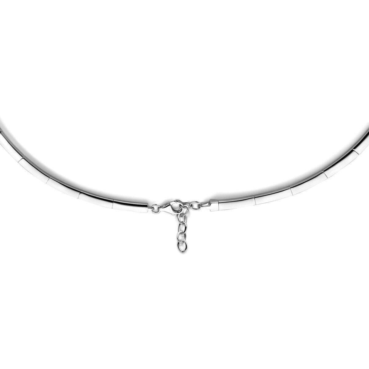 925 rhodiniertes Silbercollier mit Zirkonia