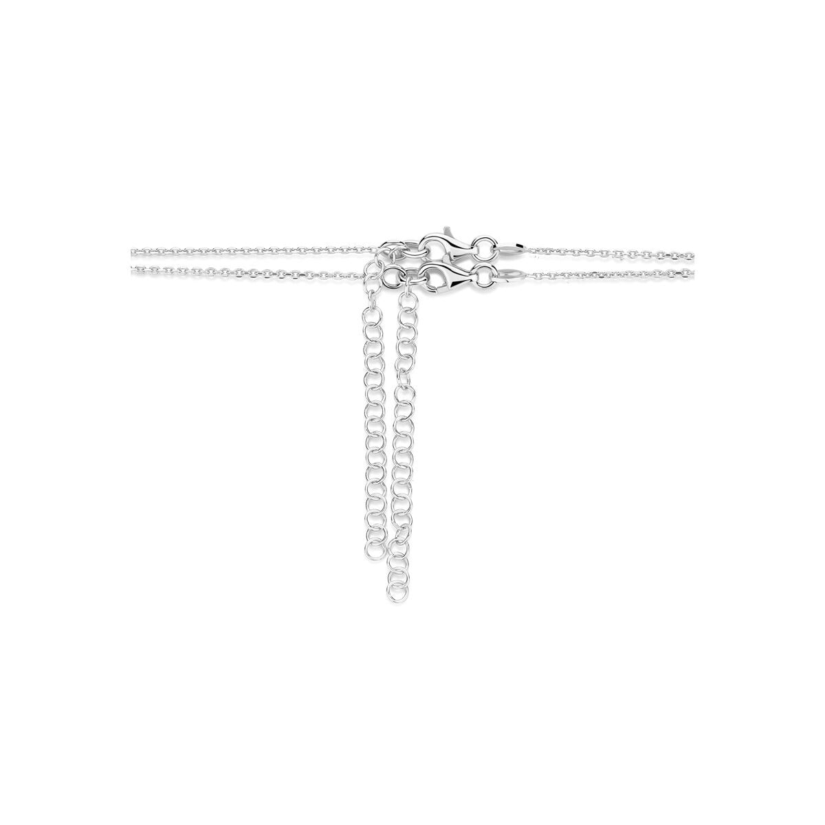 Rhodiniertes 925er Silber Forever Connected 2x Halsketten mit Konnektoren