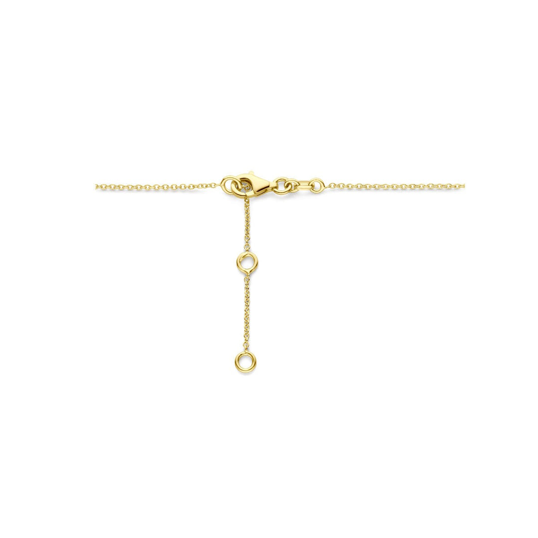 Halskette London Blue Topas und Sky Blue Topas 41 - 43 - 45 cm 14K Gelbgold