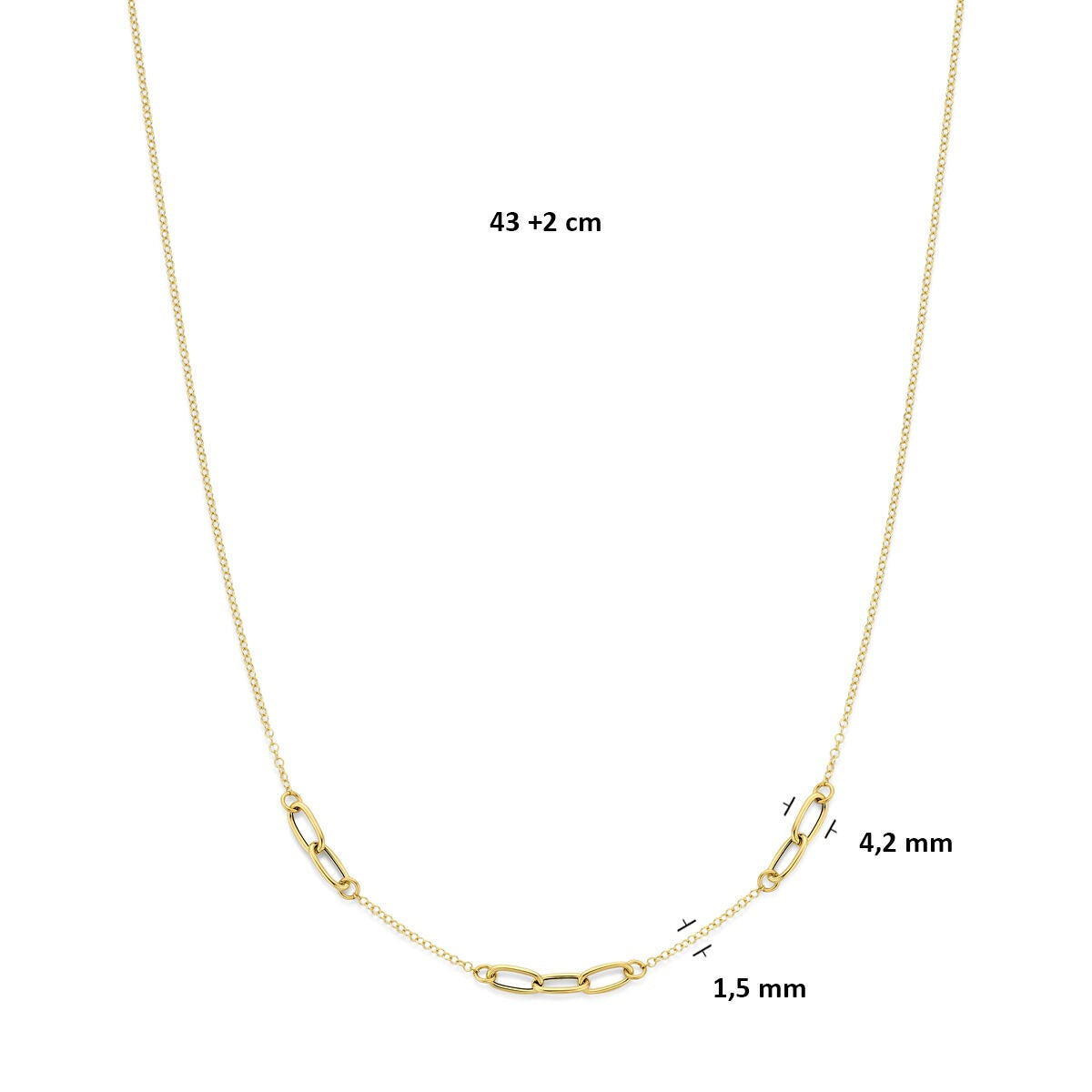 14 Karat Gelbgold Armband mit Federringverschluss