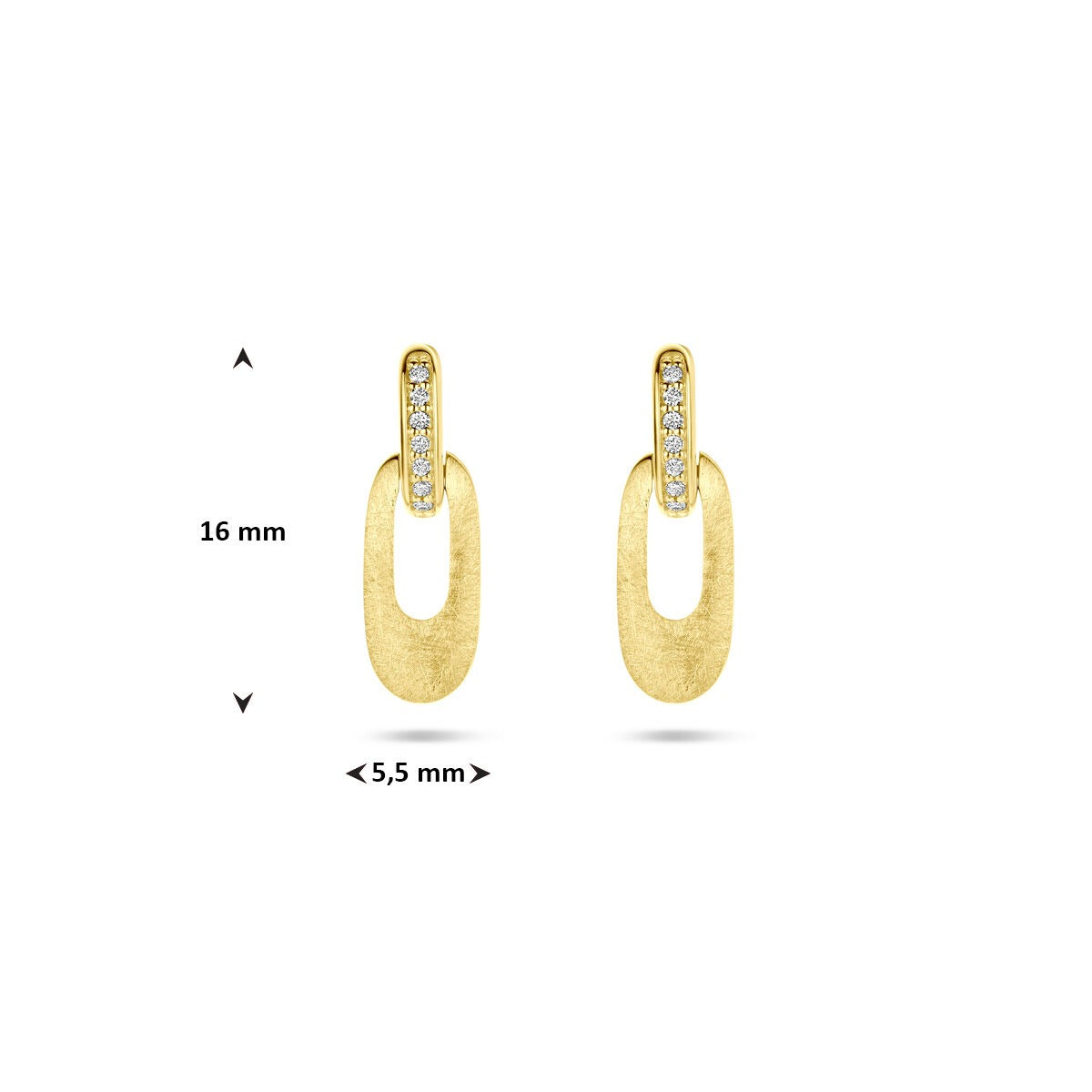 14 Karat Gelbgold-Ohrhänger mit brillantgeschliffenem Diamanten 0.04ct
