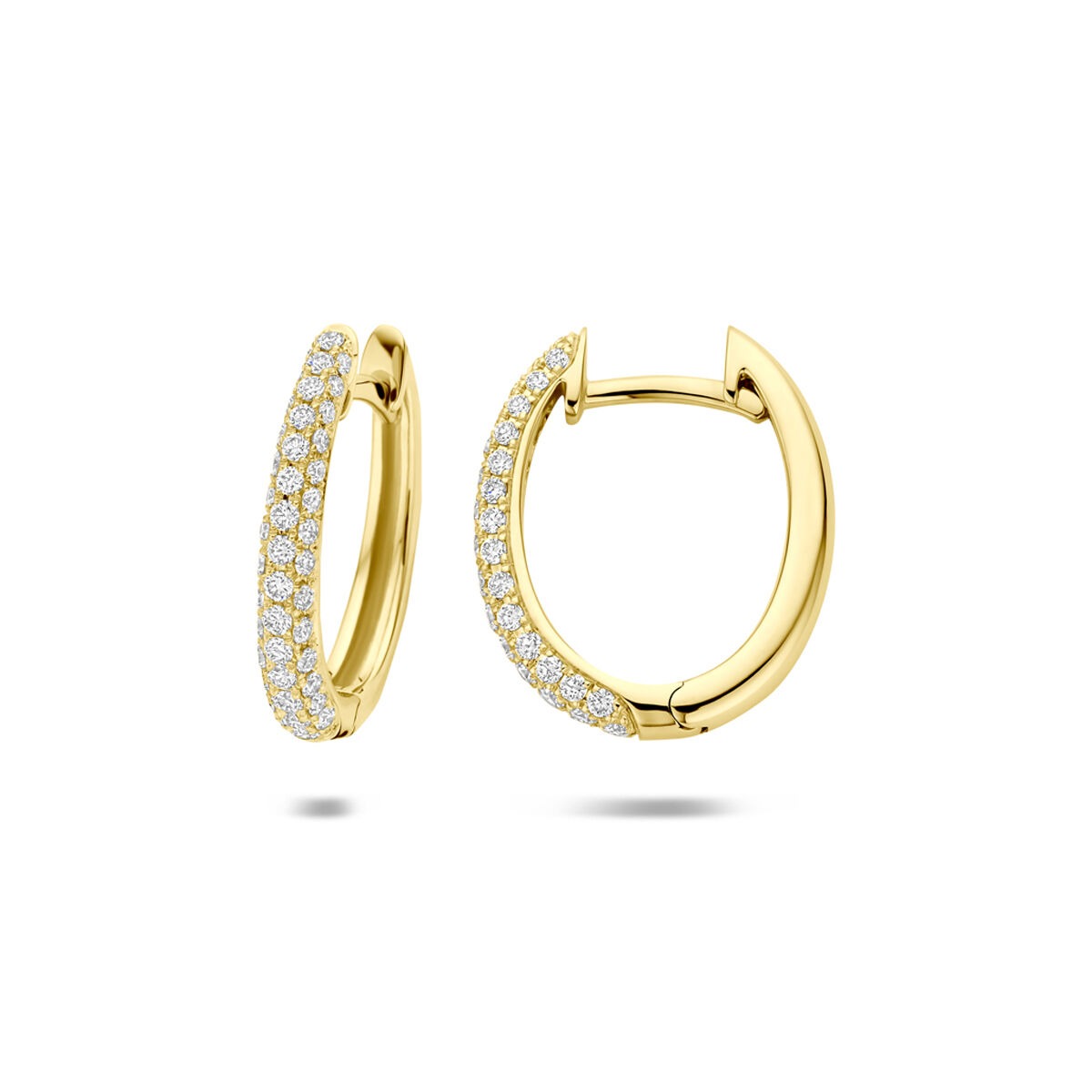14k Goldohrringe mit Diamant