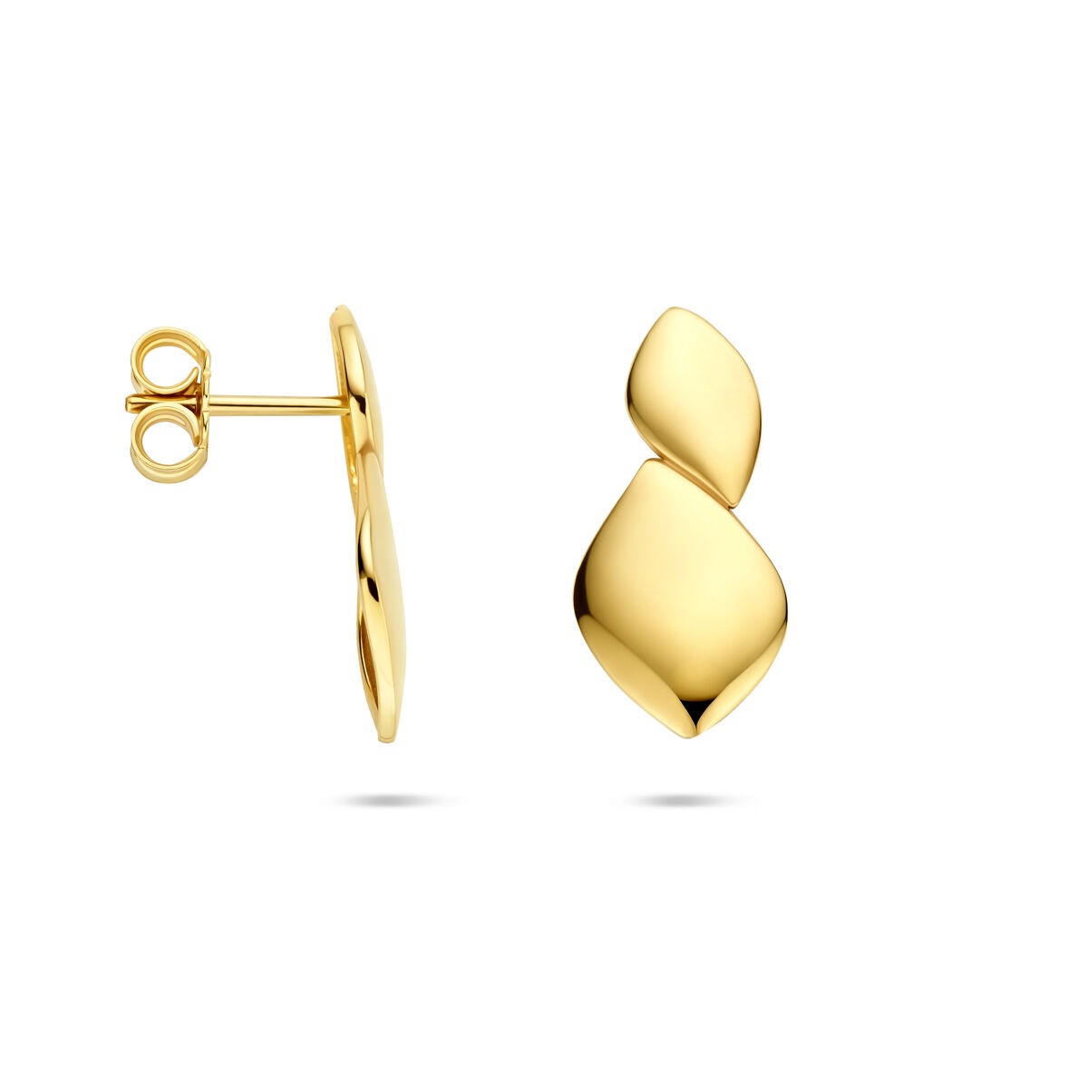 Goldohrstecker 14K längliches Design