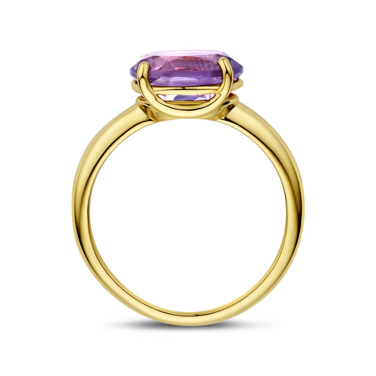 14k Gelbgoldring mit Amethyst