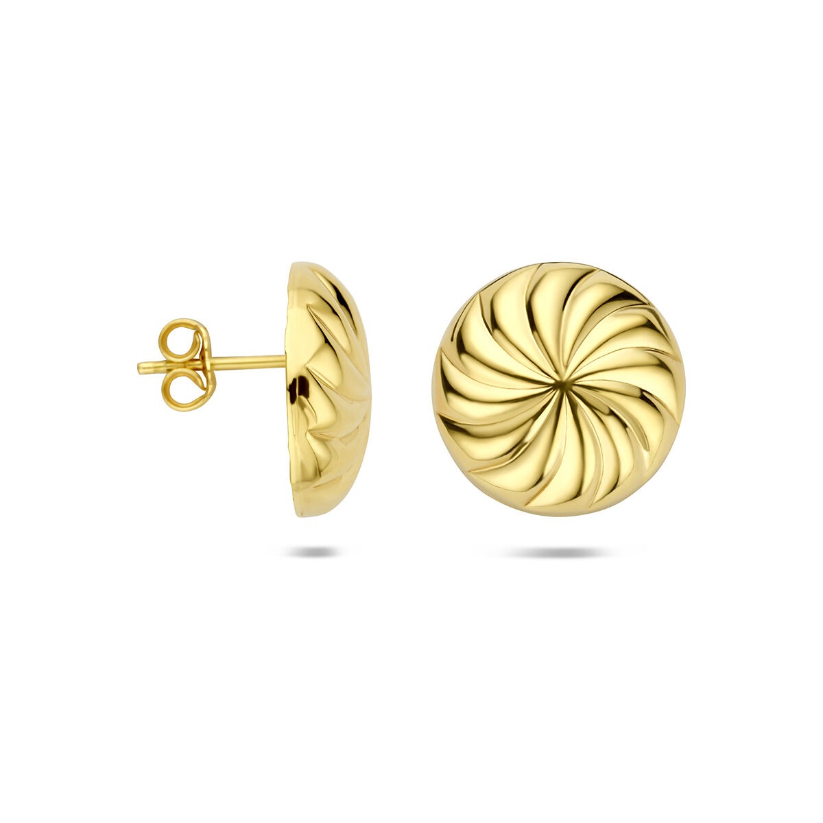 Vergoldete Silberohrstecker Knoten – verspieltes Design mit einem goldenen Twist