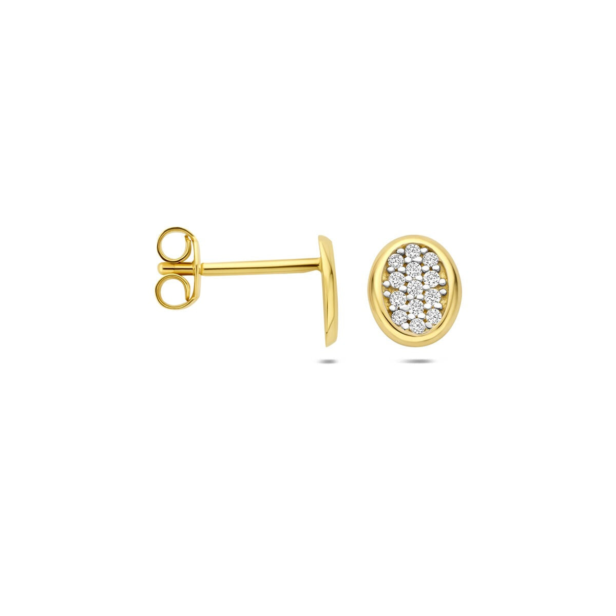 14k Gelbgold Ohrstecker mit Zirkonia