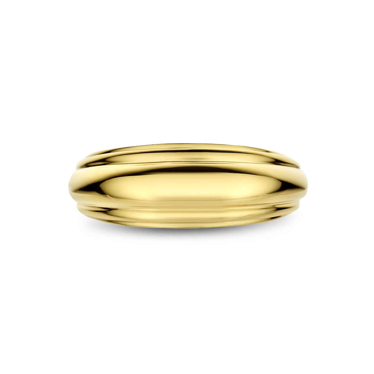 14k Gelbgold Damenring mit breitem Band
