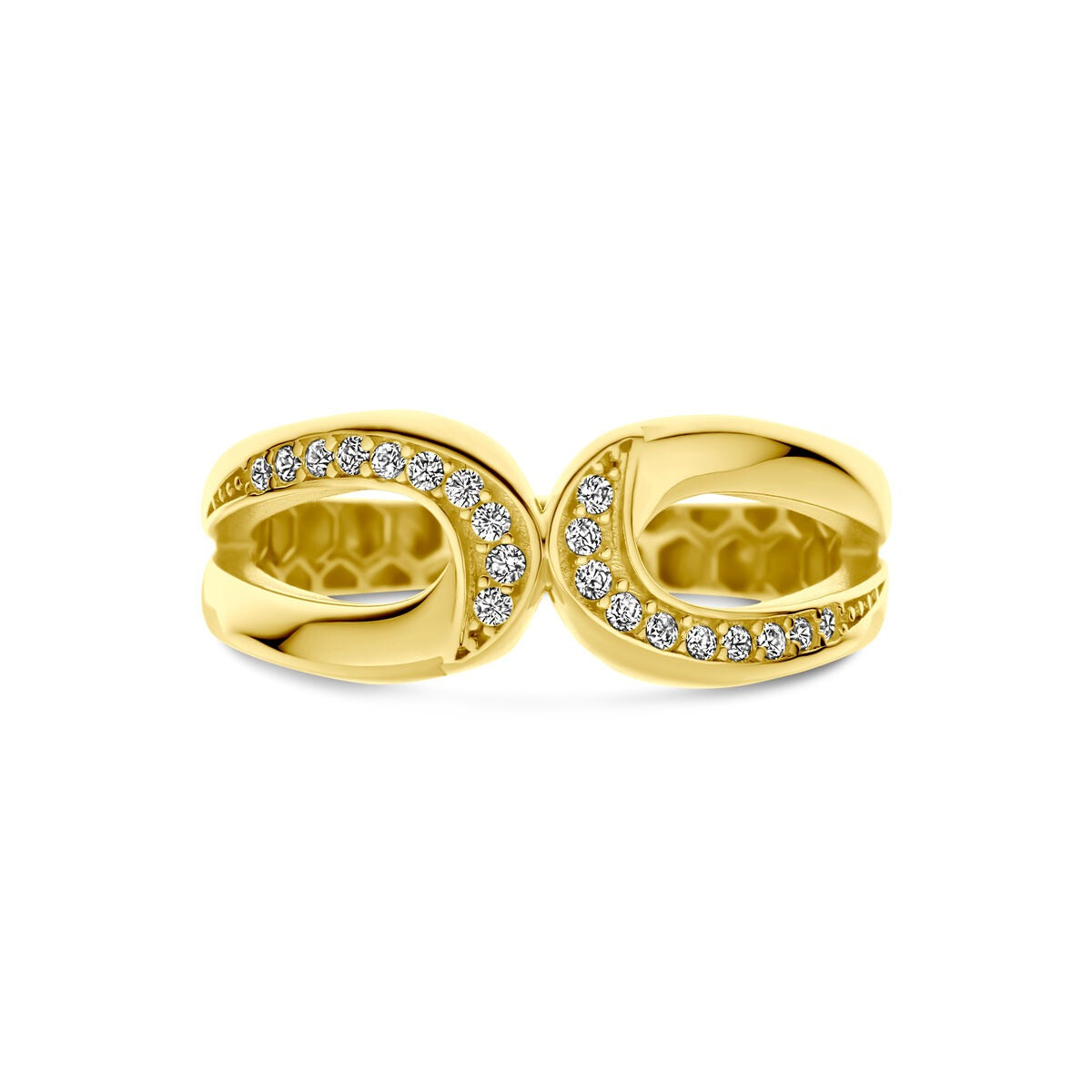 9 Karat Gelbgoldring mit Zirkonia