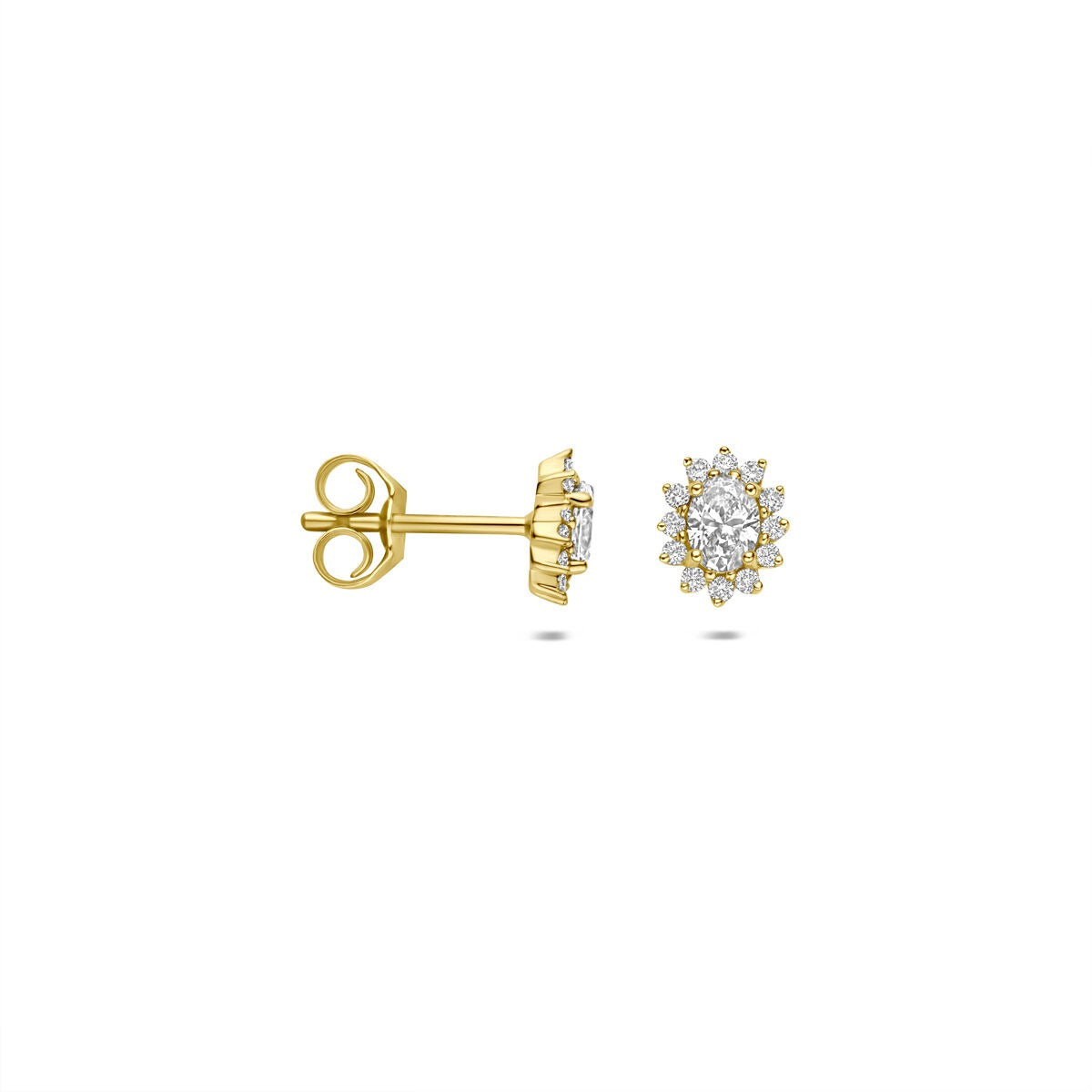 Ohrstecker aus 14 Karat Gelbgold mit im Labor gezüchtetem Diamanten 0,43 ct