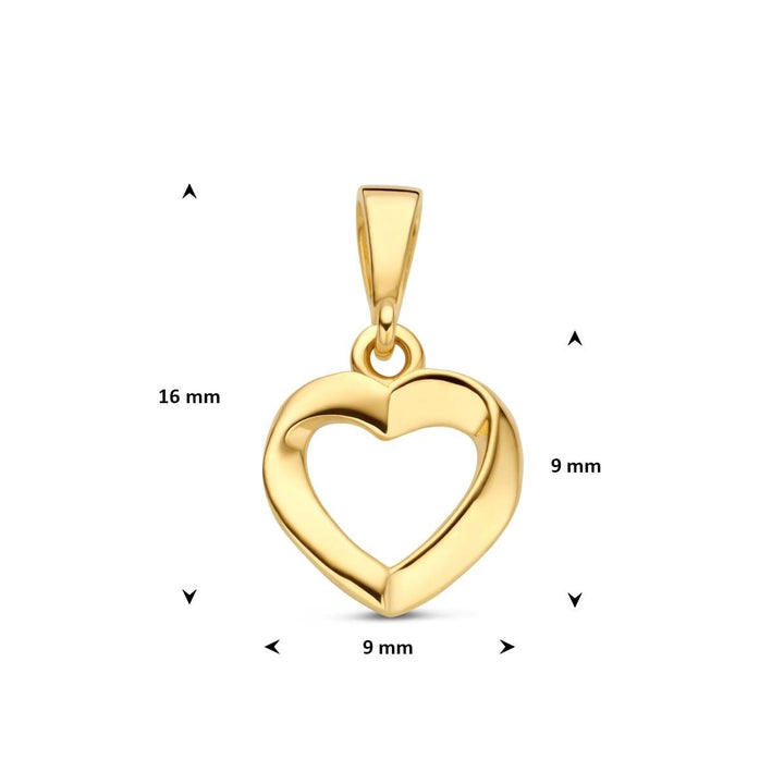 9k Geelgouden hartjeshanger