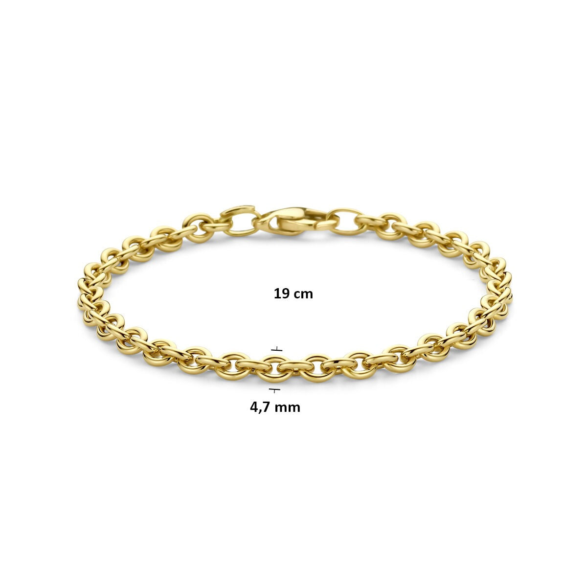 14 Karat Gelbgold Ankergliederkette Armband
