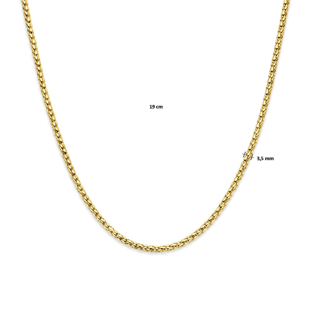 Goldene Damenhalskette – 14k Gliederkette