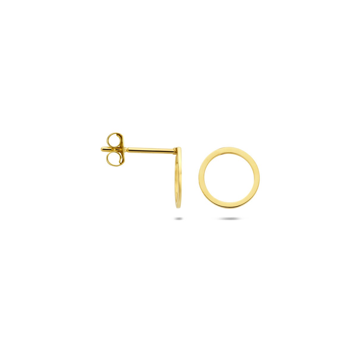 9k Gelbgold Ohrstecker Offener Kreis 8 mm