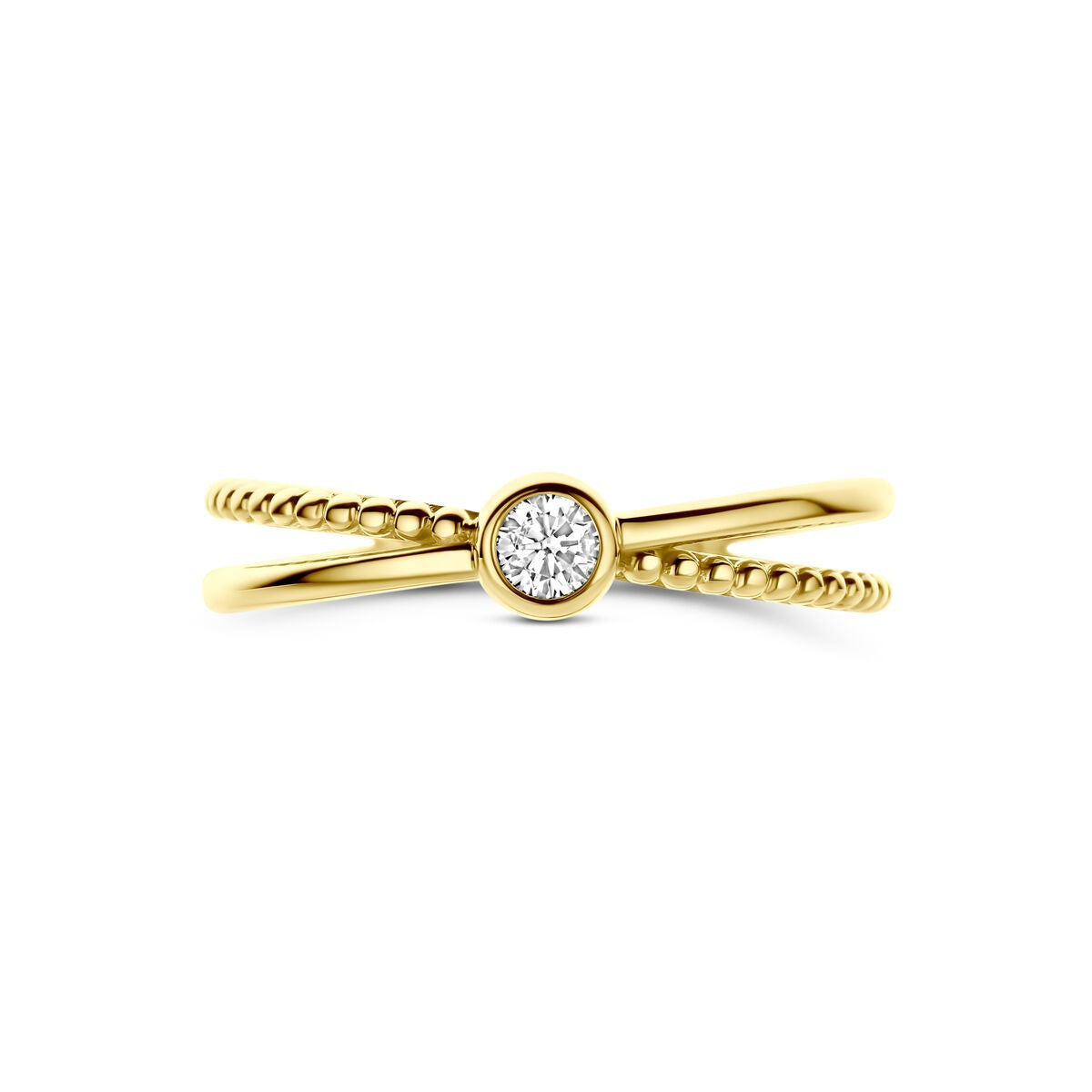 9K Gelbgoldring mit Zirkonia