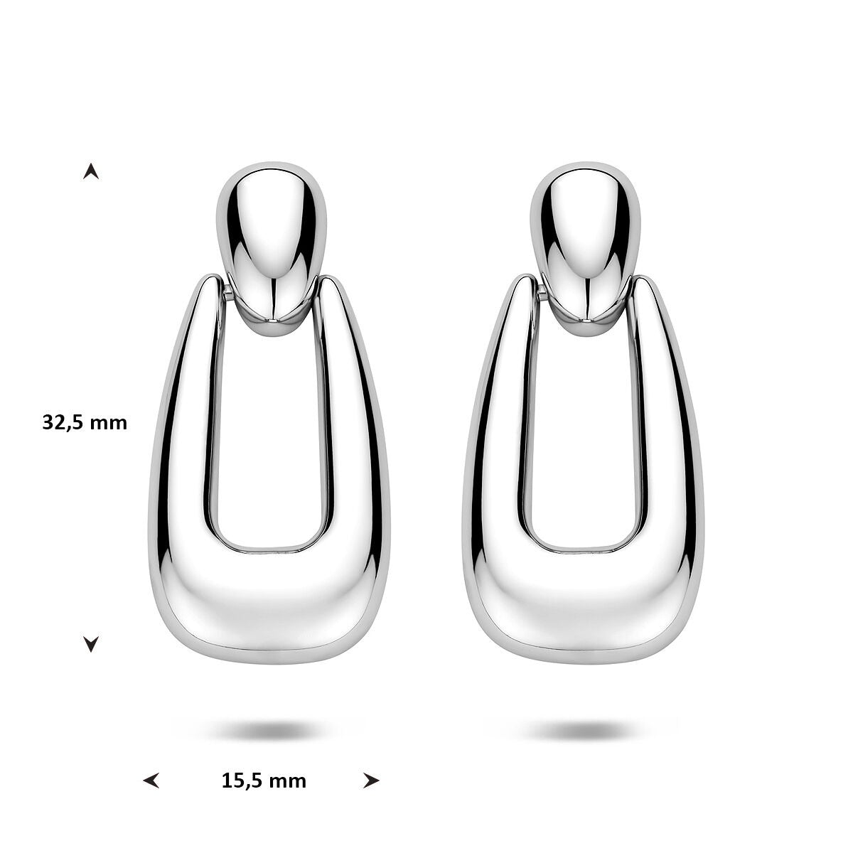 Rhodinierte Silber-Ohrhänger – raffinierte Damen-Ohrringe mit eleganter Länge