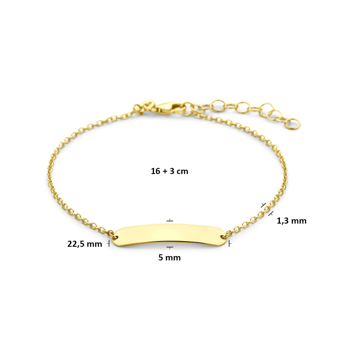 9 Karat Gelbgold Gravurarmband