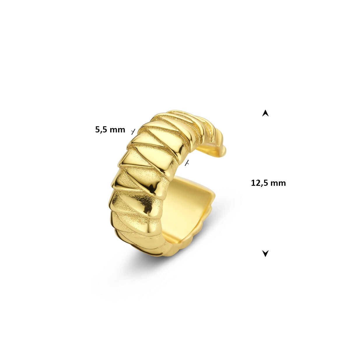 Vergoldete Silber-Ohrklemme – raffiniertes Statement ohne Piercing