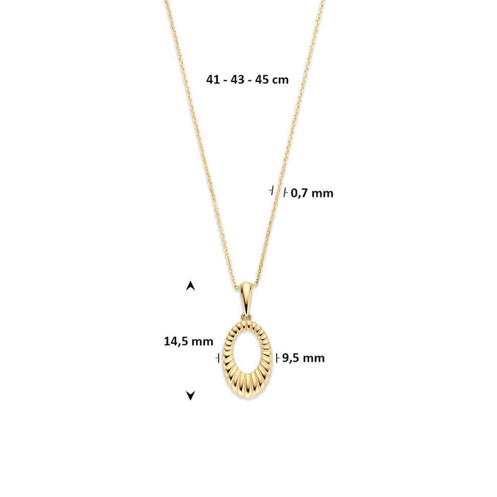 14k Geelgouden collier met hanger