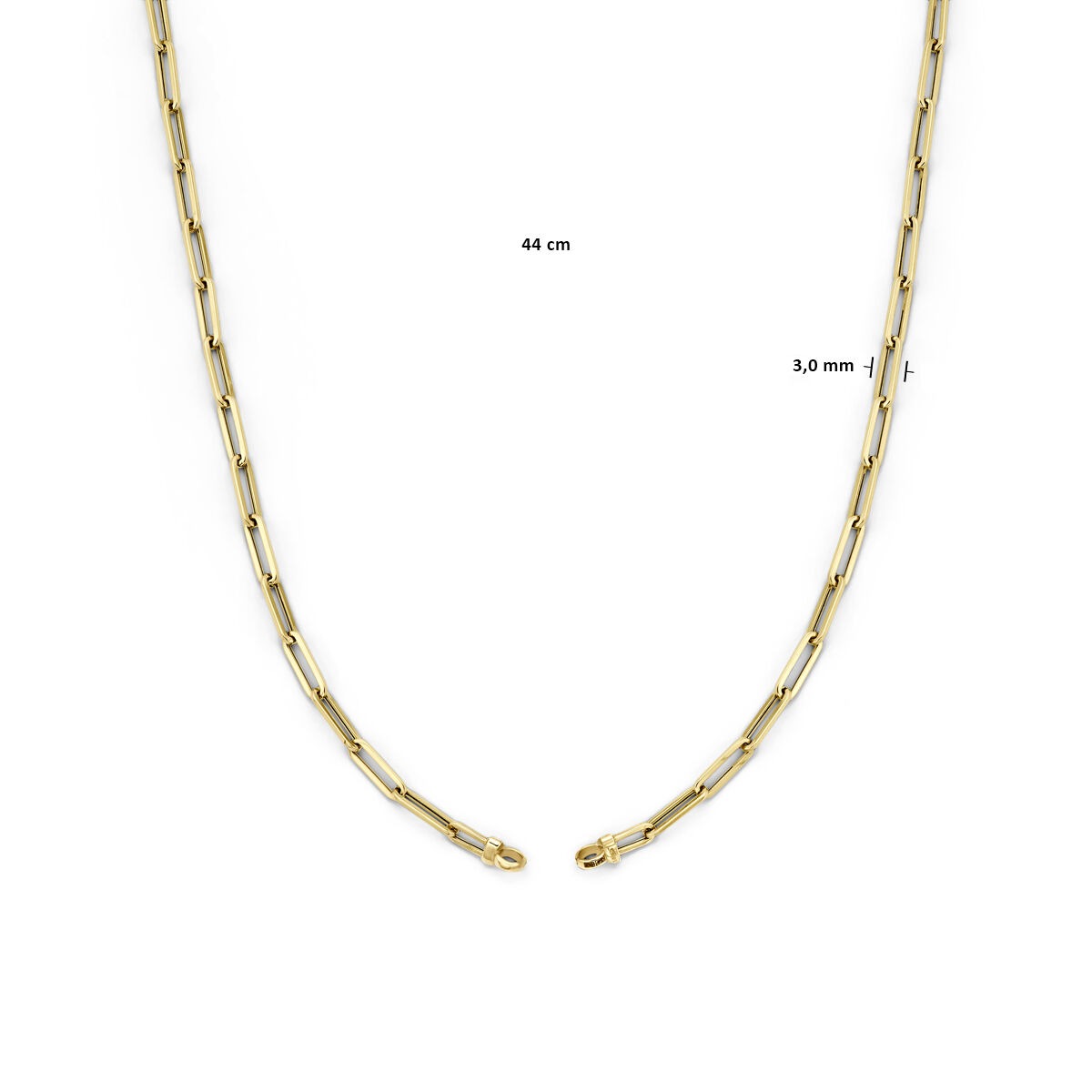 14k Gelbgold Halskette ohne Verschluss