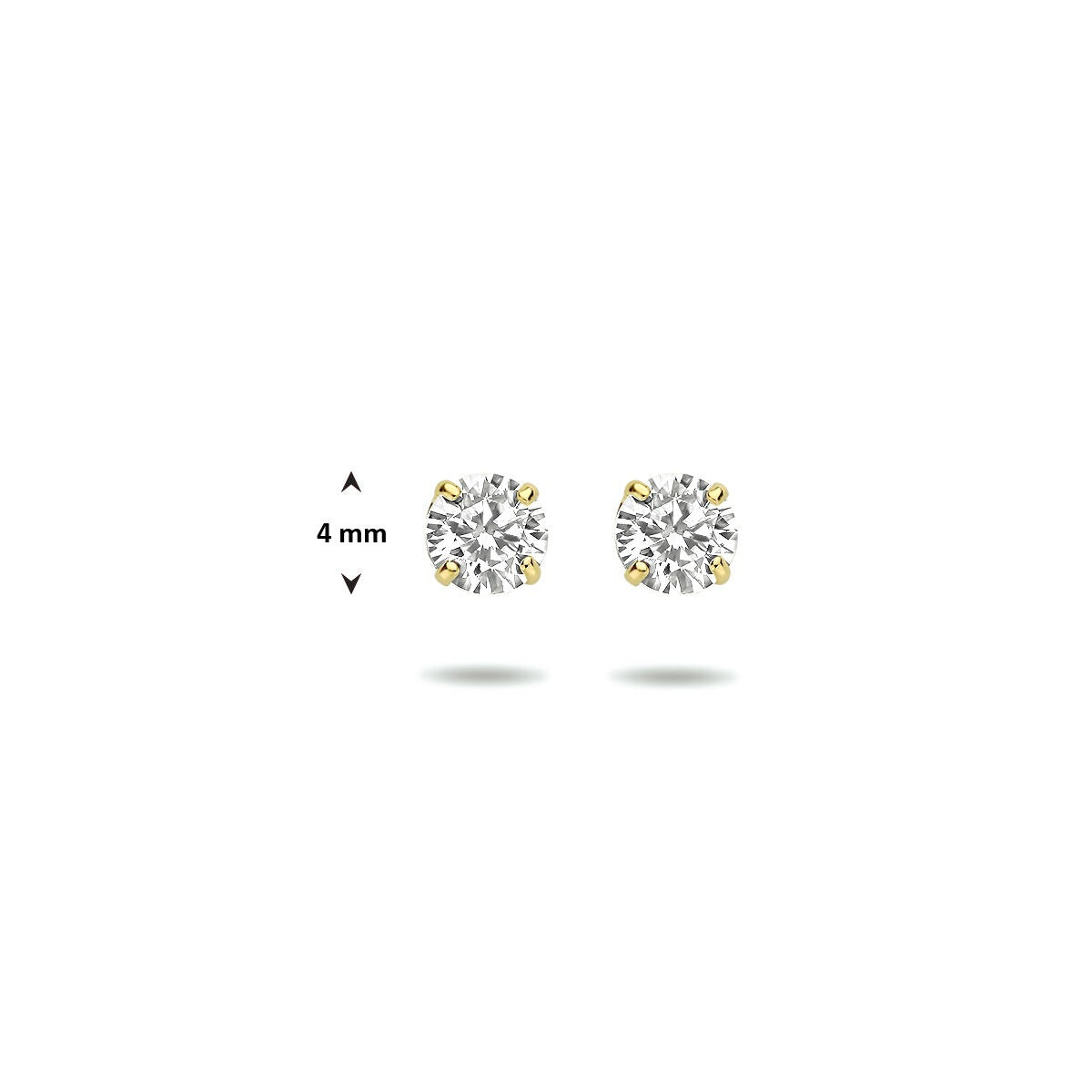 9 Karat Gelbgold Ohrstecker mit Zirkonia