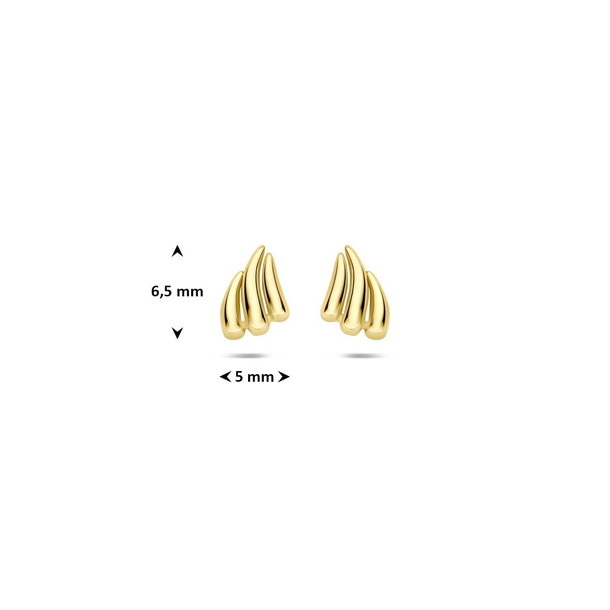 9 Karat Gelbgold Ohrstecker 6,5 x 5 mm