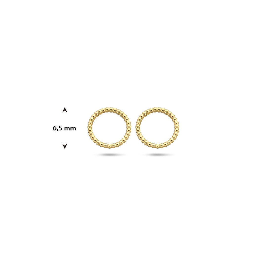 Ohrstecker rund 14K Gelbgold