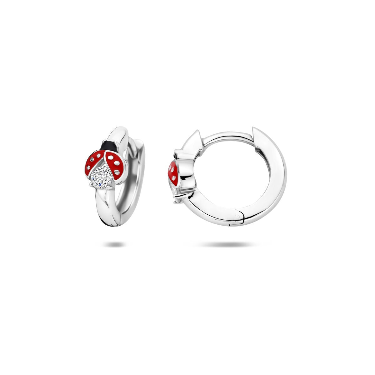 Klappohrringe Marienkäfer 11,5 mm Silber rhodiniert