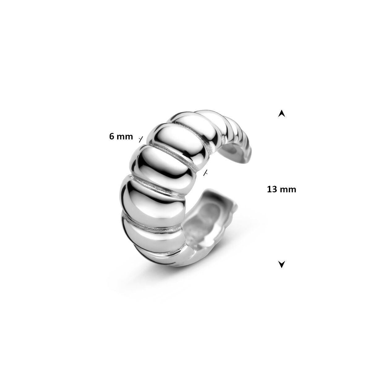 Silberner Ear Cuff – modernes Akzent ohne Piercing