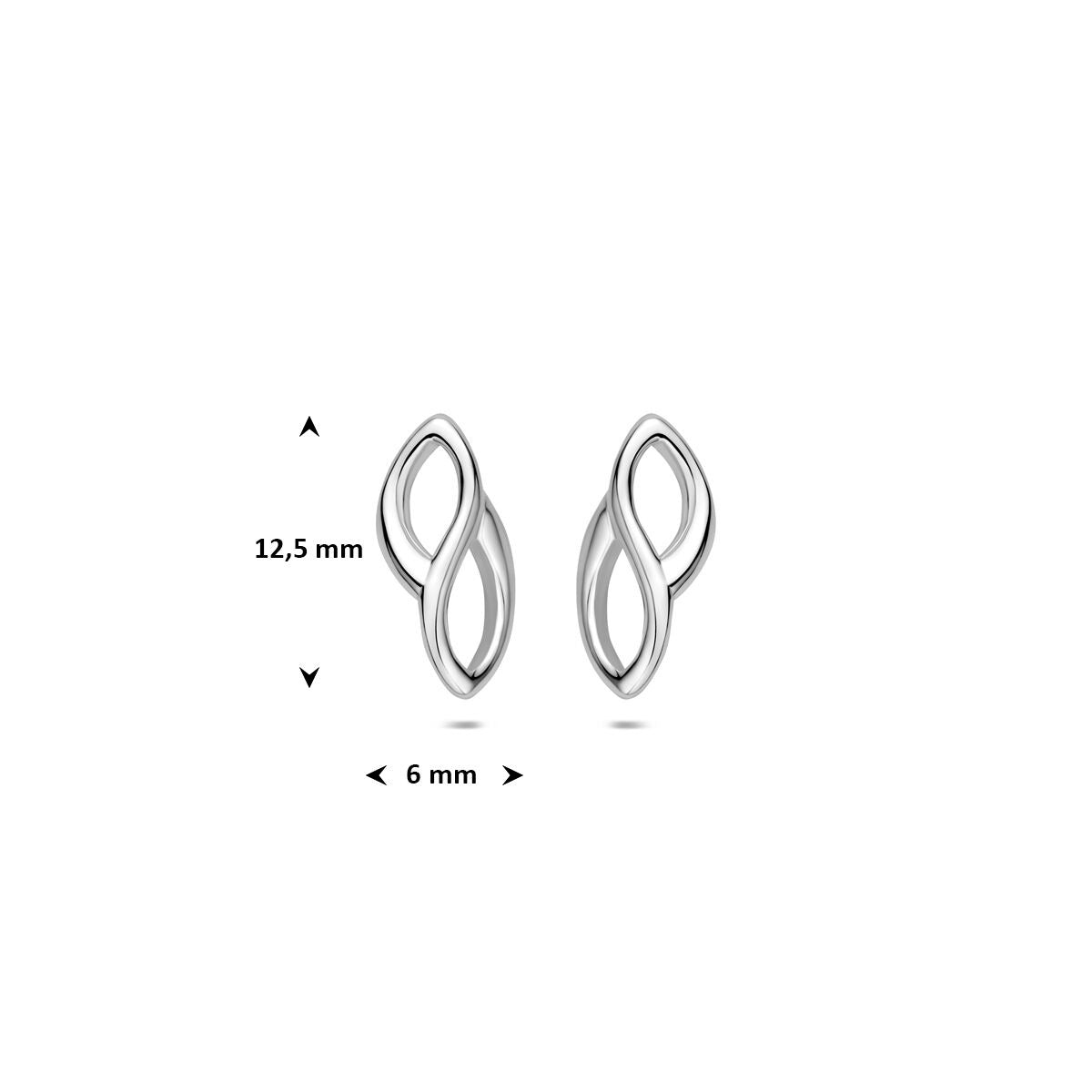 Rhodinierte Ohrstecker aus 925er Silber