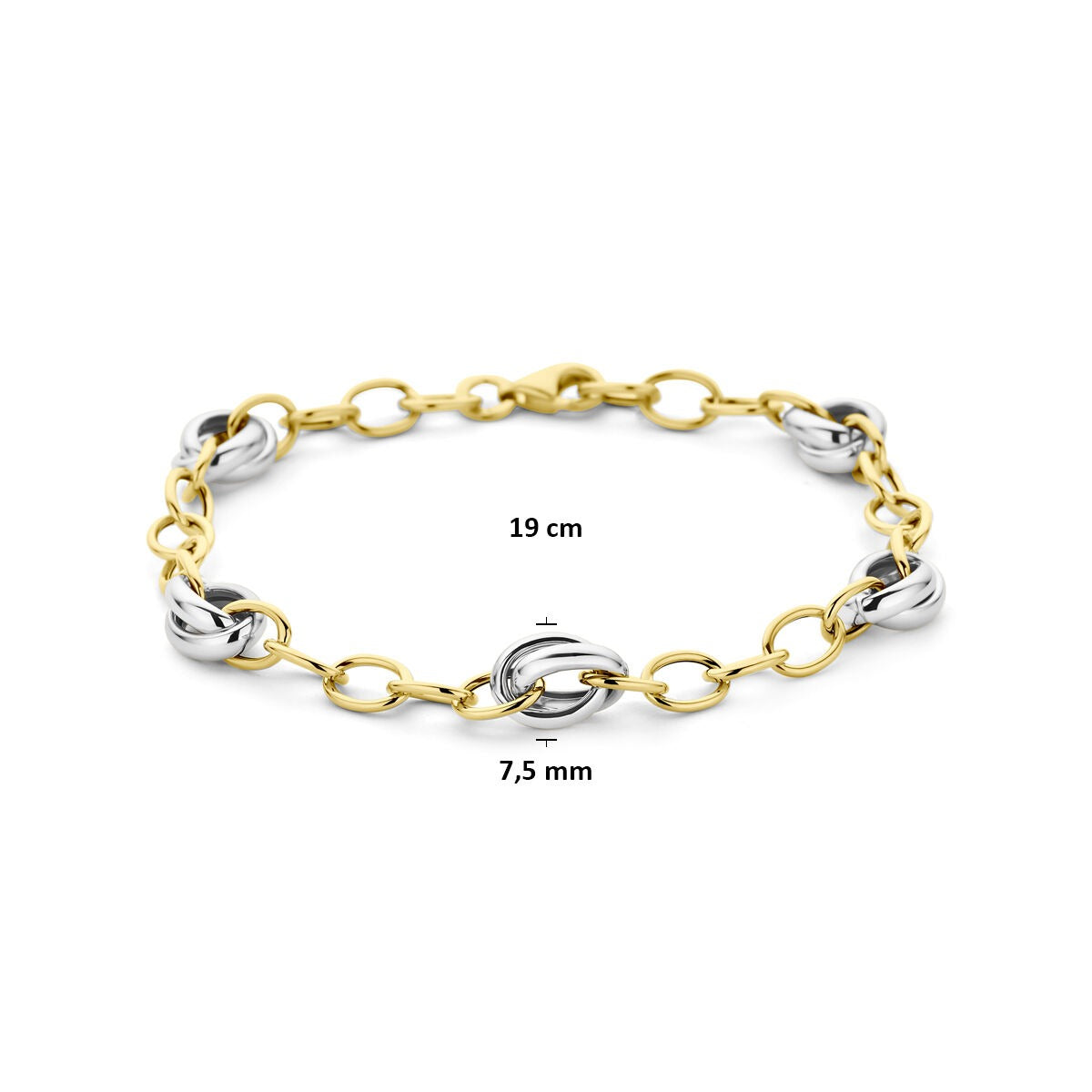 14k Bicolor Gold Gliederarmband