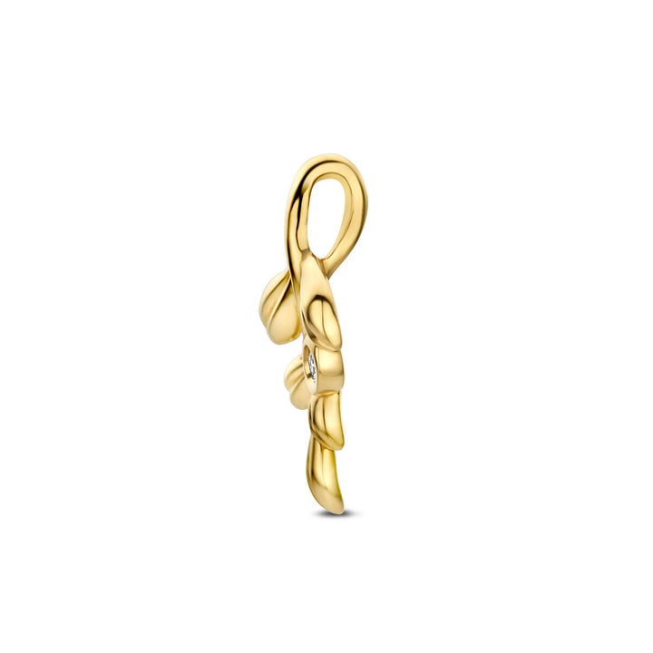 14k geelgouden hanger met lab grown diamant