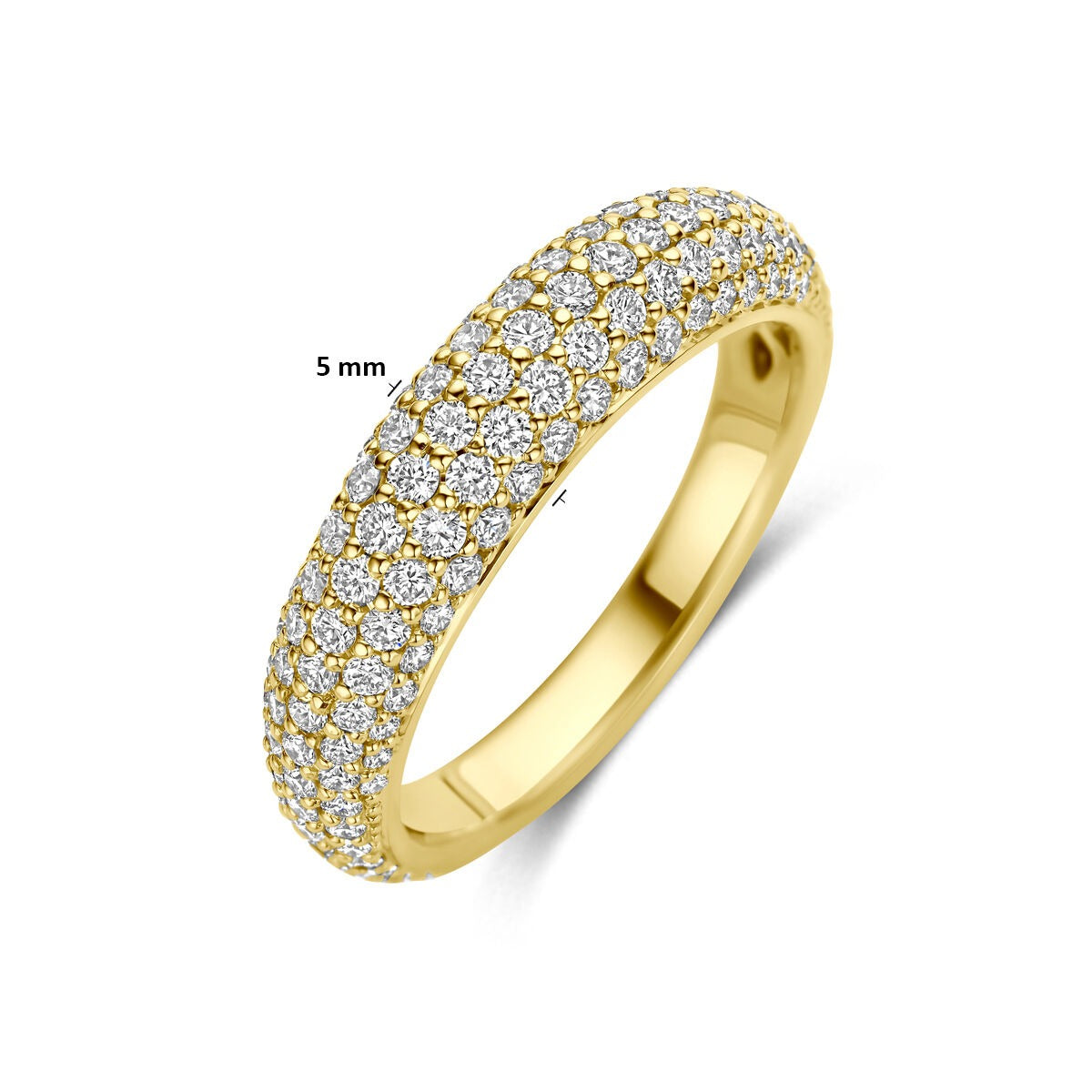 14K Gelbgoldring mit Diamant