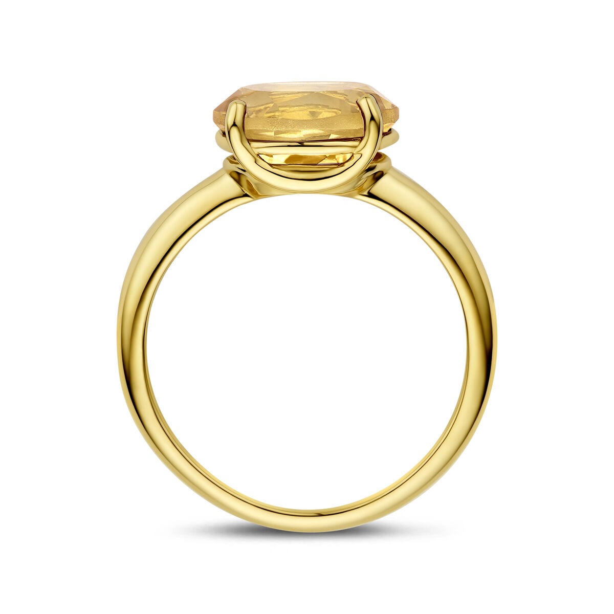 14 K Gelbgoldring mit Citrin