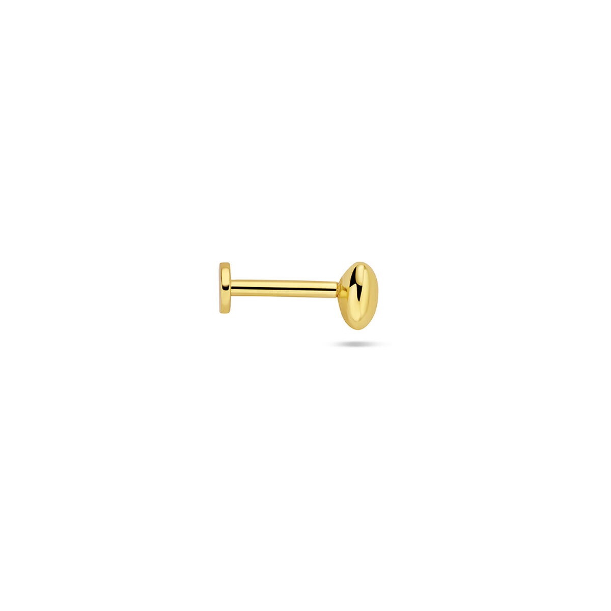 Vergoldetes silbernes Flat-Back-Piercing Schleife – 925 Silber