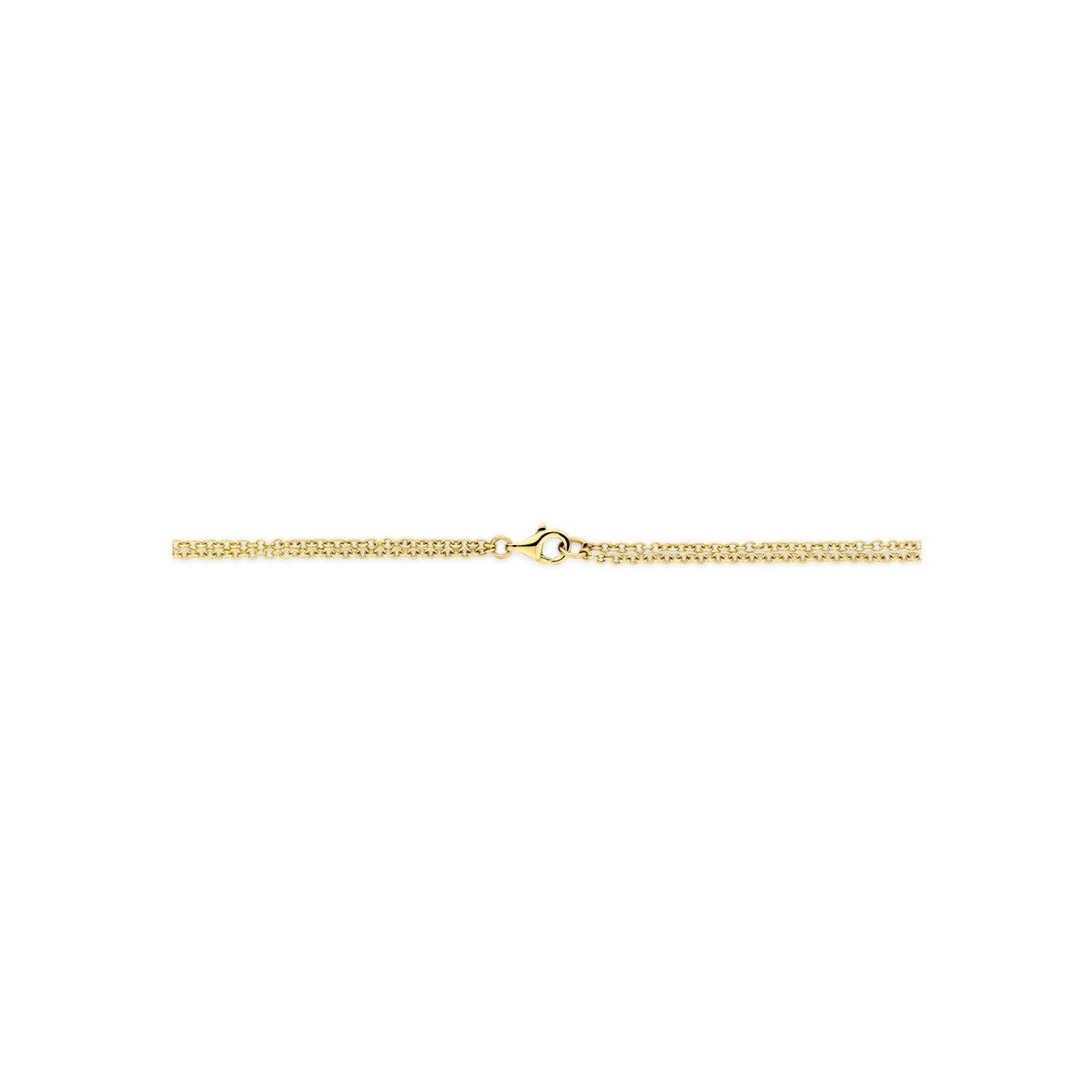 14K Bicolor Goldkette mit Anhänger Diamant