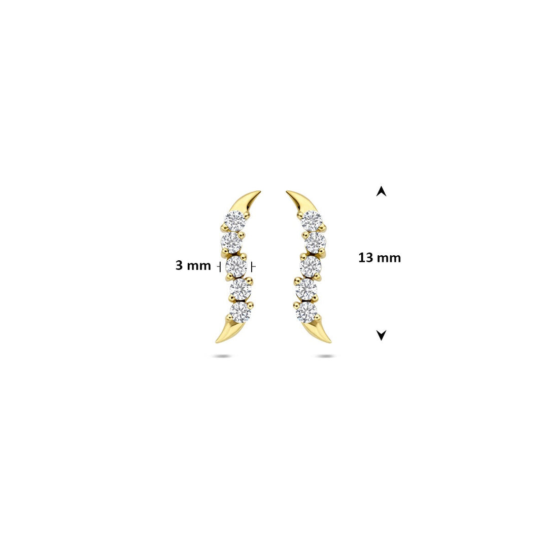 Ohrstecker Zirkonia 14K Gelbgold