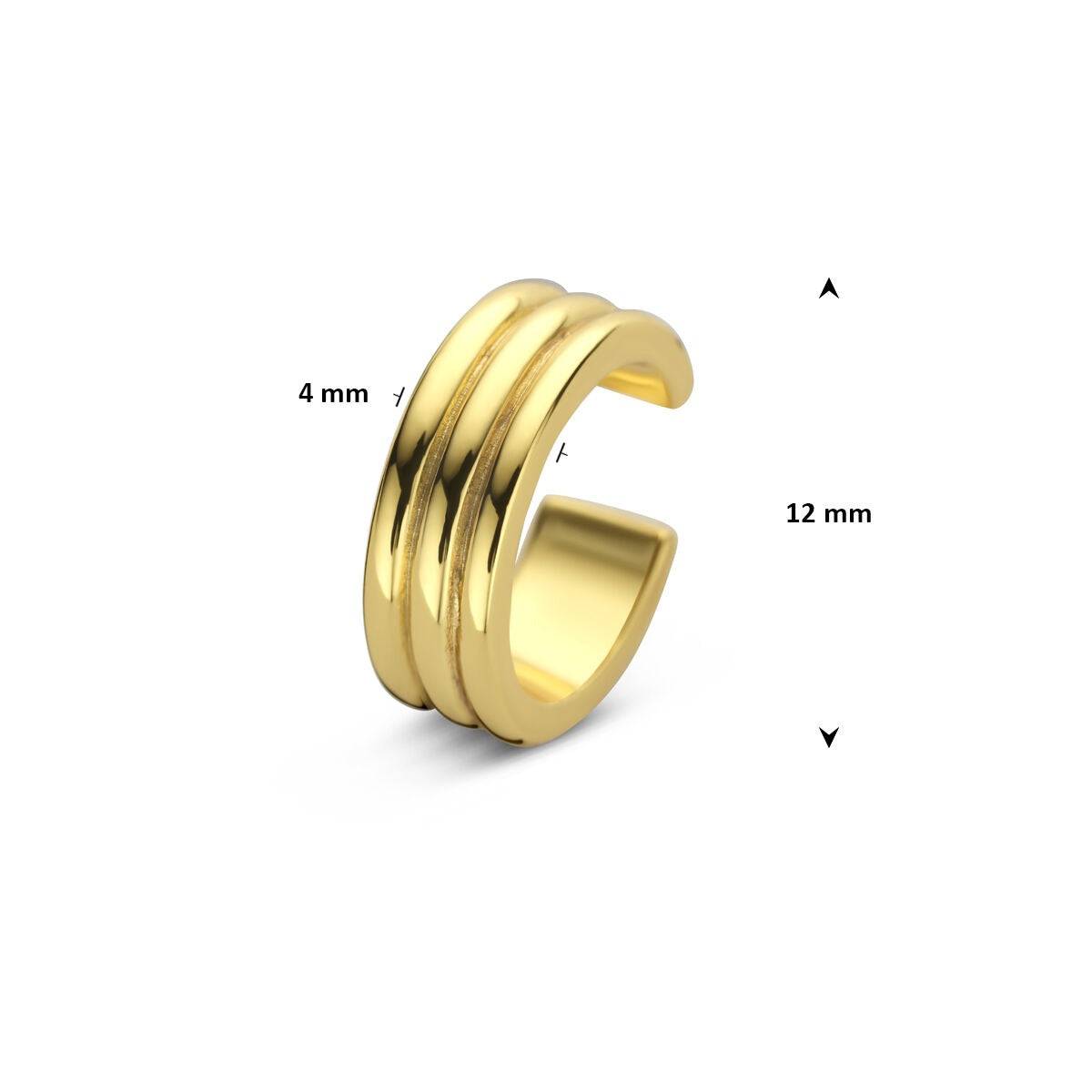 Vergoldeter Silber-Ohrclip – minimalistischer Goldakzent ohne Ohrloch