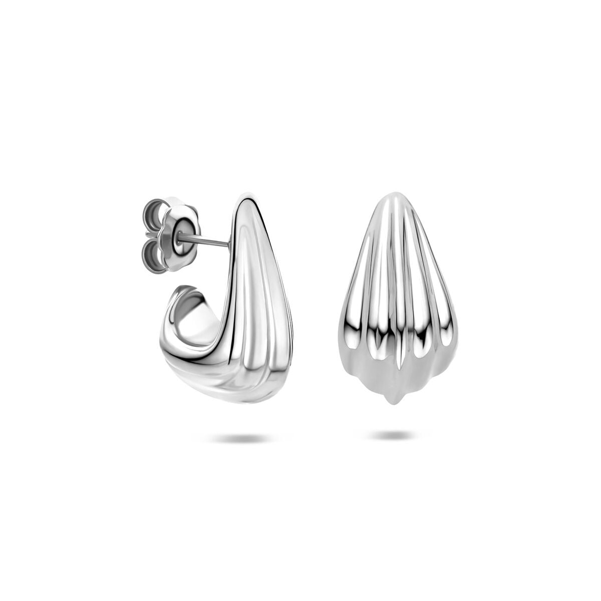 Silberne Steckerohrringe – rhodiniertes 925er Silber