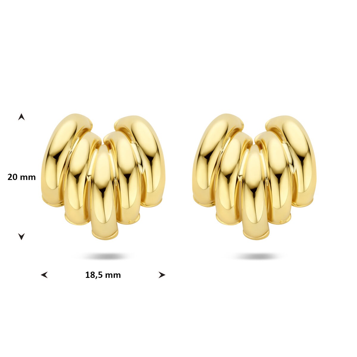 14k Gelbgold-Ohrstecker für Damen
