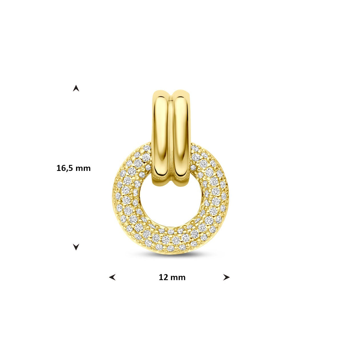 14K Gelbgoldanhänger für Damen mit Diamant – 0.19ct