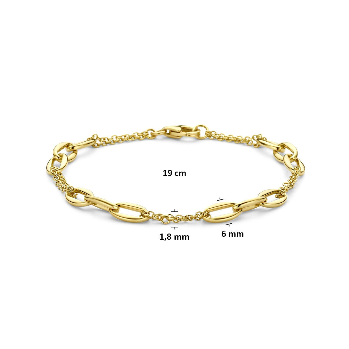 14k Gelbgold Anker-Gliederarmband