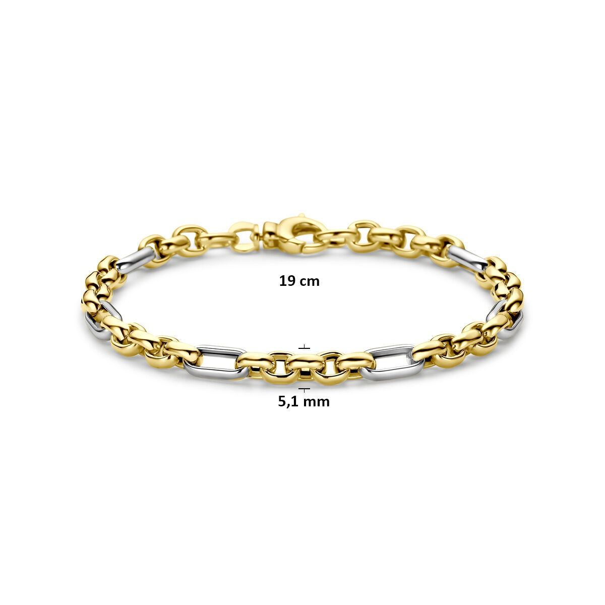 14k Bicolor Gold Ankerarmband