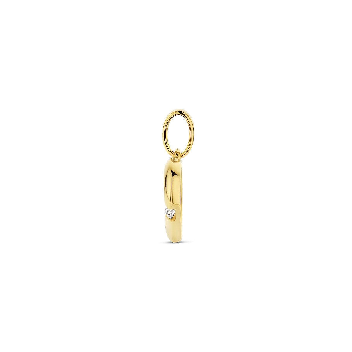 9kt Gelbgold-Anhänger Herz mit Zirkonia