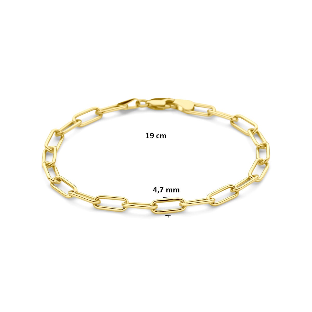 9K Gelbgold-Ankerarmband mit Silberkern