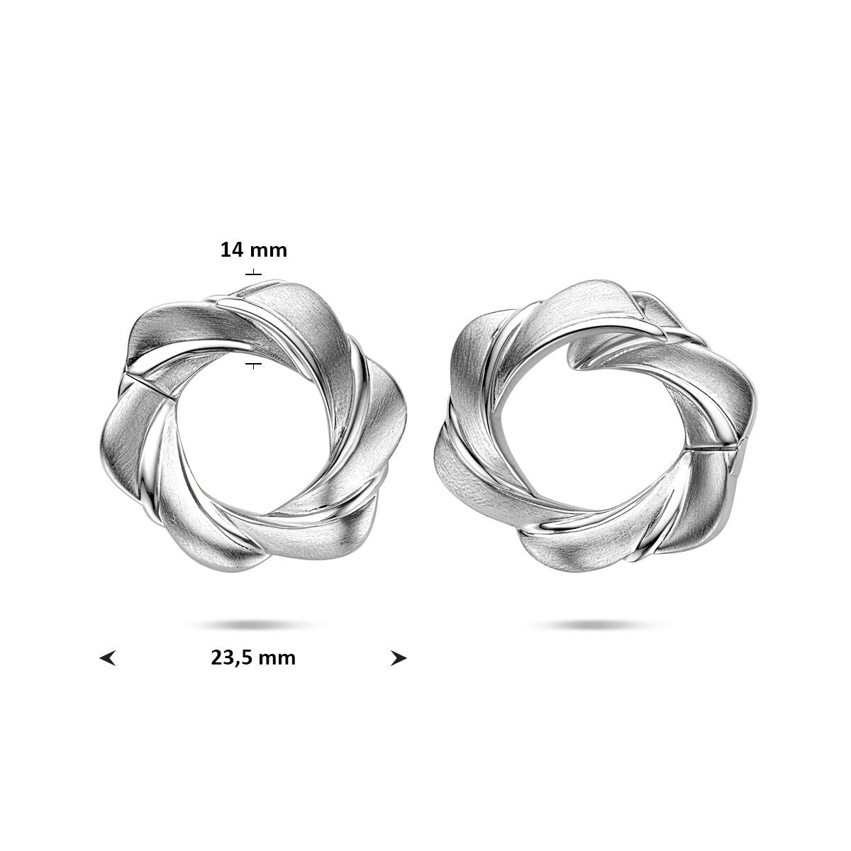 Klappohrringe aus Sterlingsilber – rhodiniert 925er Silber