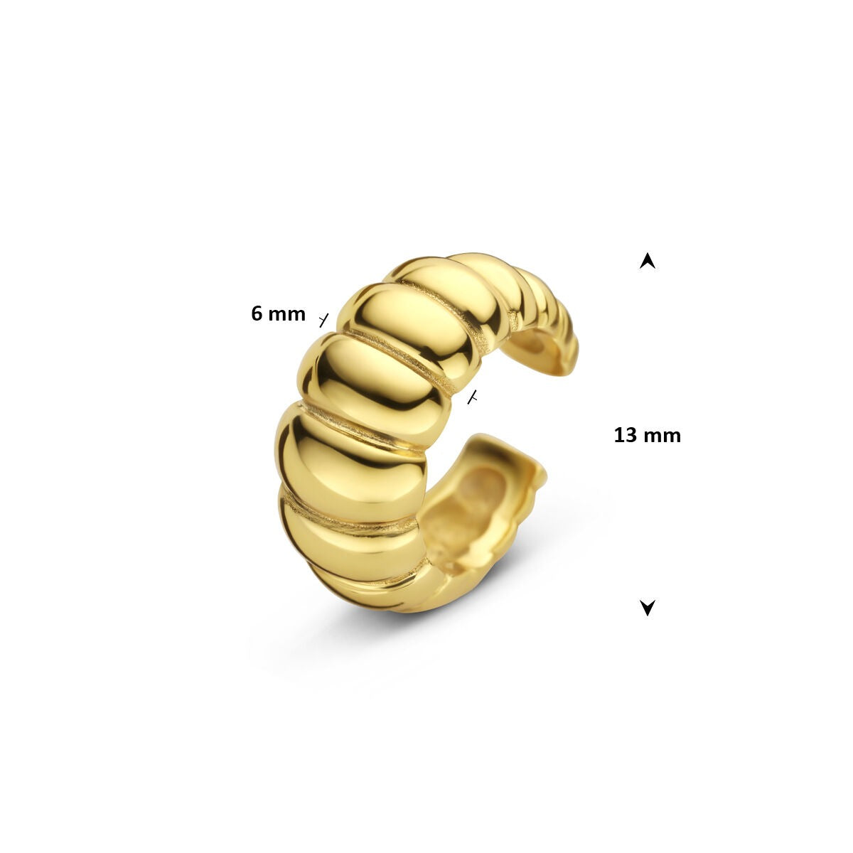 Vergoldete Silber-Ohrklemme – stilvoller goldener Akzent ohne Piercing