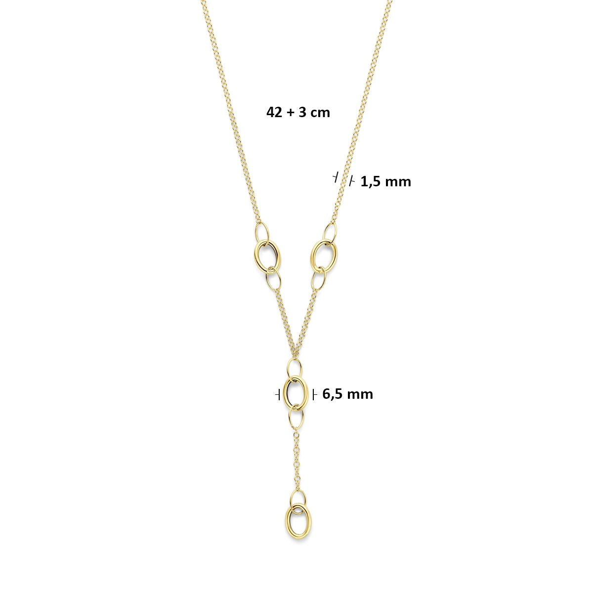 14 Karat Gelbgold Y-Kette