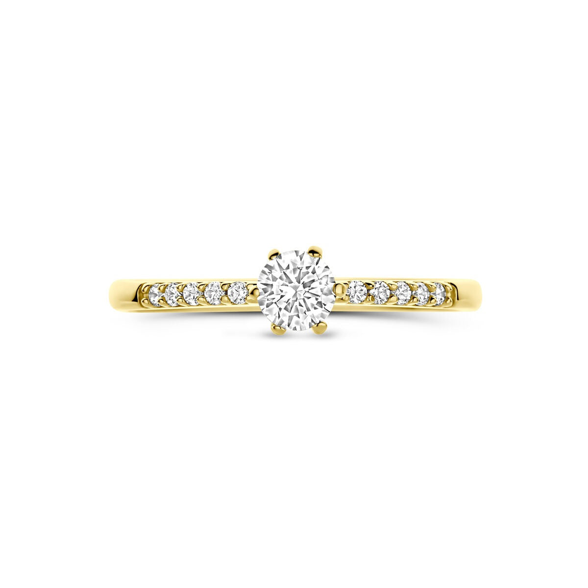 Damenring Gold mit Zirkonia – 14k Gelbgold