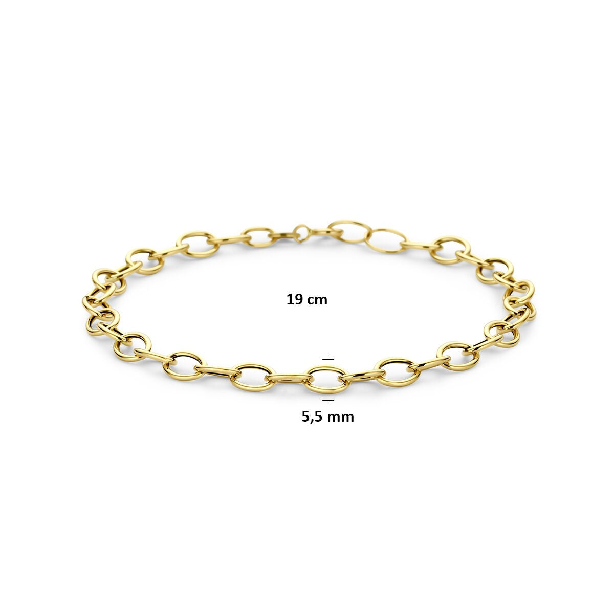 14k Gelbgoldarmband mit Ankerkette